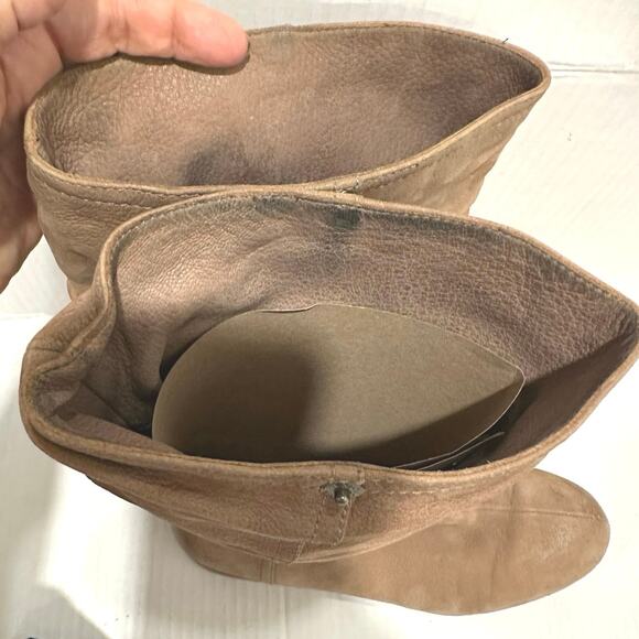 Prada Sport Women's Brown Slouchy Suede Mid Calf Flat Pull On Boots Size 38/US7 - Picture 9 of 10